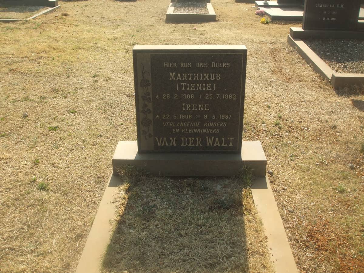 WALT Marthinus, van der 1906-1983 &amp; Irene 1906-1987