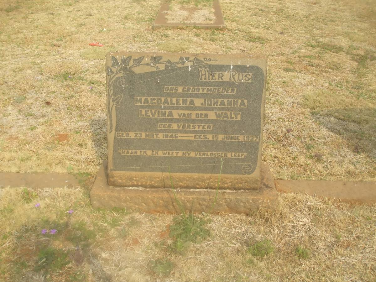 WALT Magdalena Johanna Levina, van der nee VORSTER 1846-1927