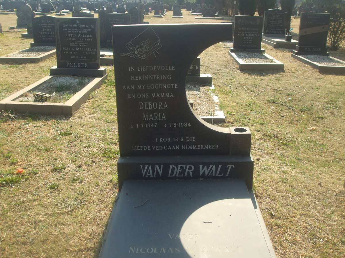 WALT Debora Maria, van der 1947-1984