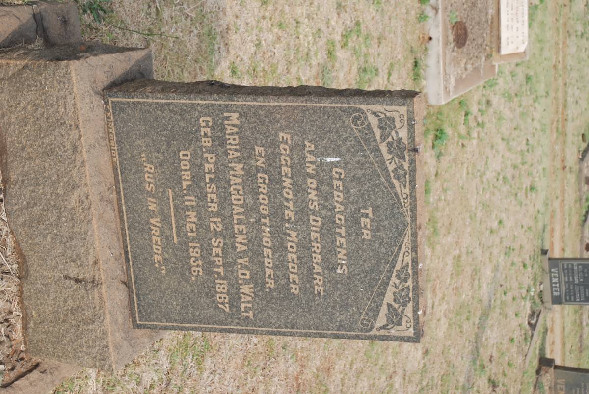 WALT Maria Magdalena, v.d. nee PELSER 1867-1936