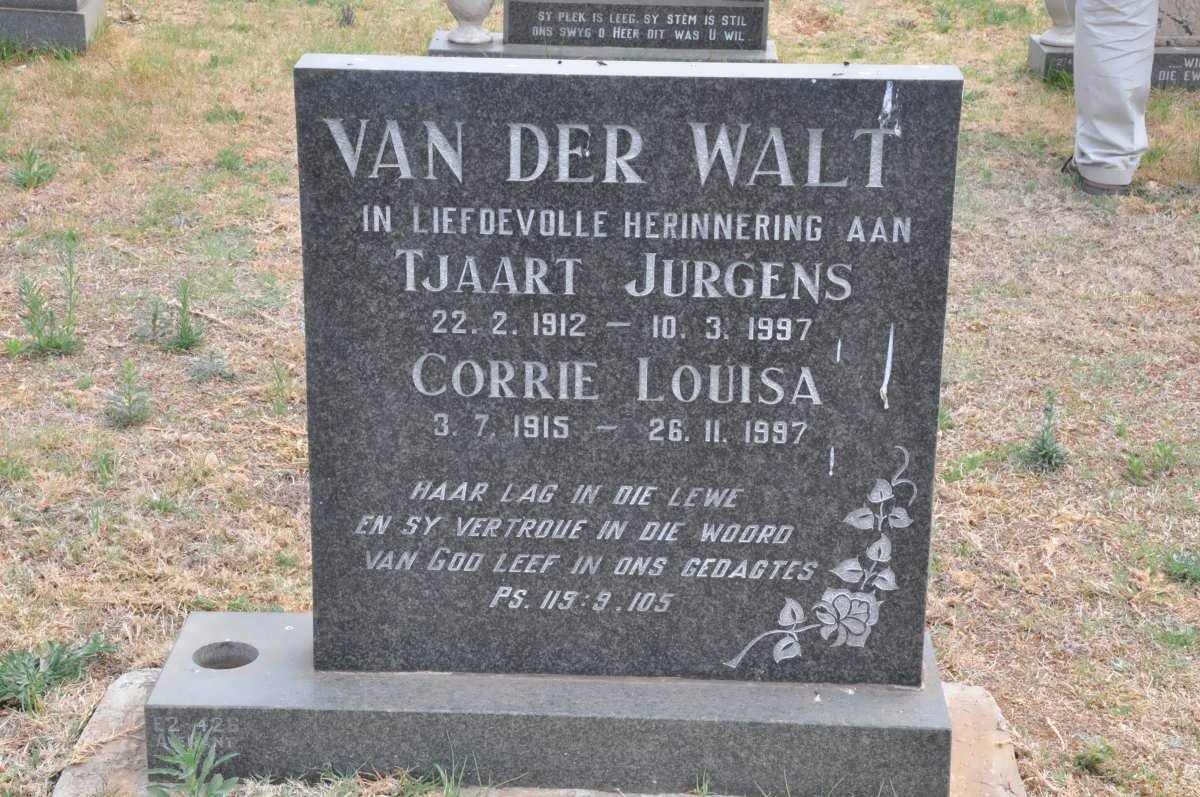 WALT Tjaart Jurgens, van der 1912-1997 &amp; Corrie Louisa 1915-1997