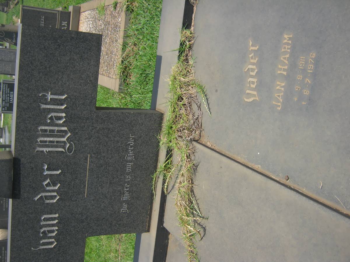 WALT Jan Harm, van der 1911-1976