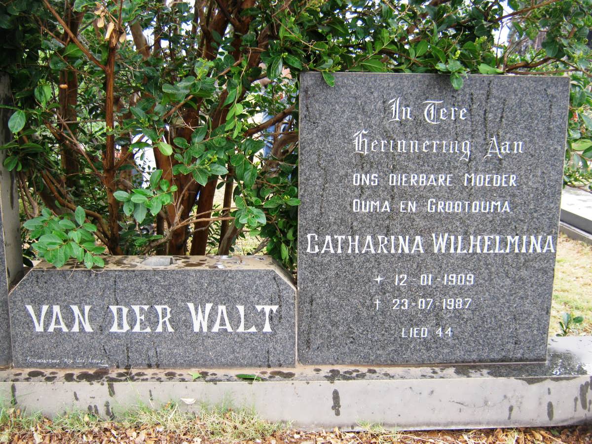 WALT Catharina Wilhelmina, van der 1909-1987