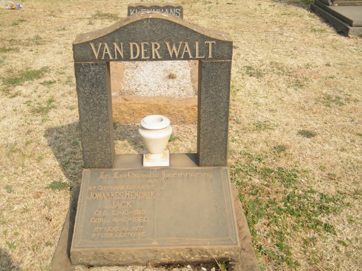 WALT Johannes Hendrik, van der 1919-1960