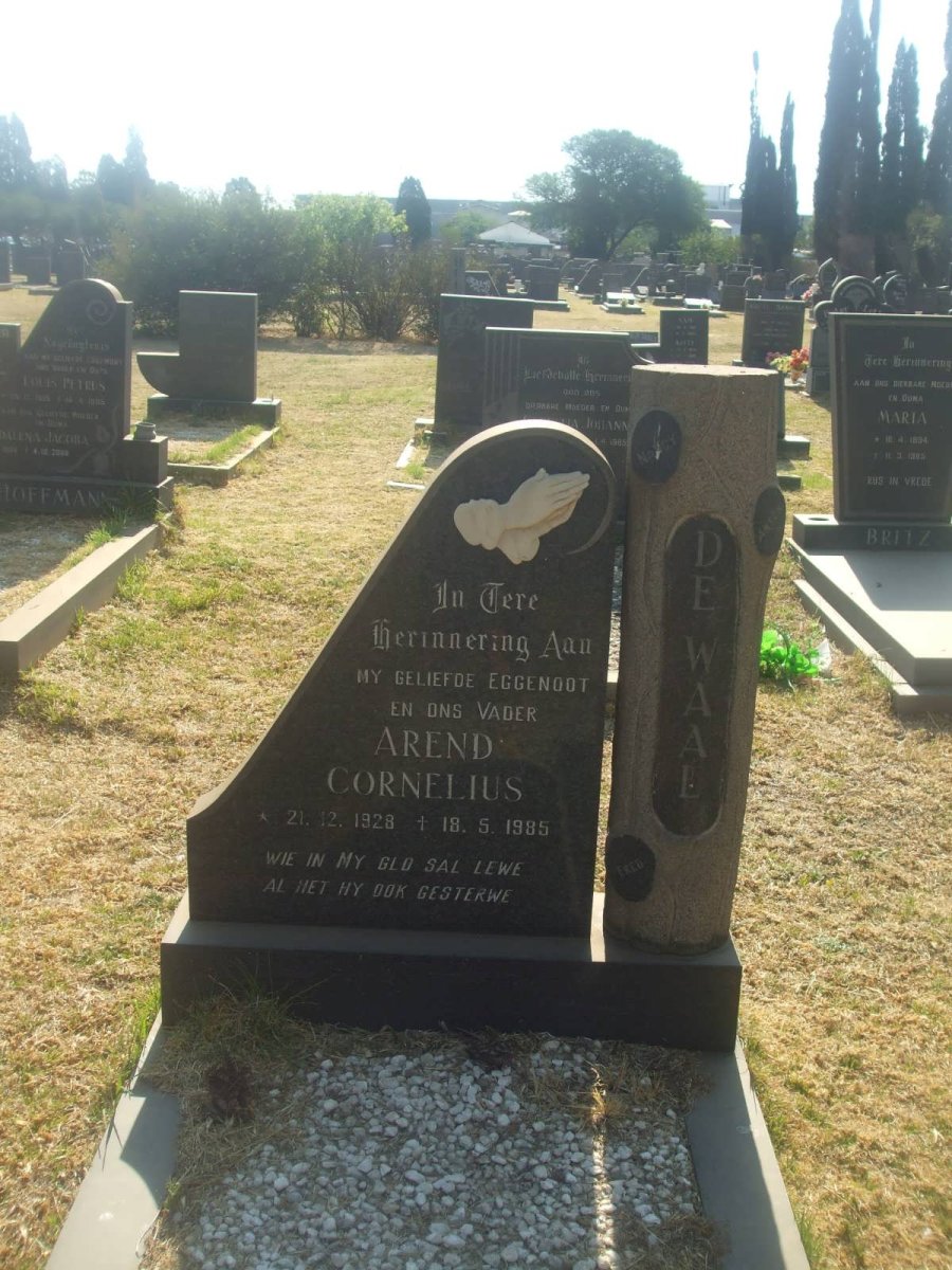 WAAL Arend Cornelius, de 1928-1985
