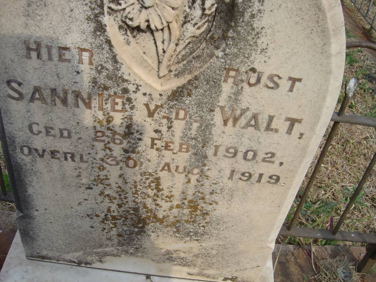 WALT Sannie, v.d. 1902-1919