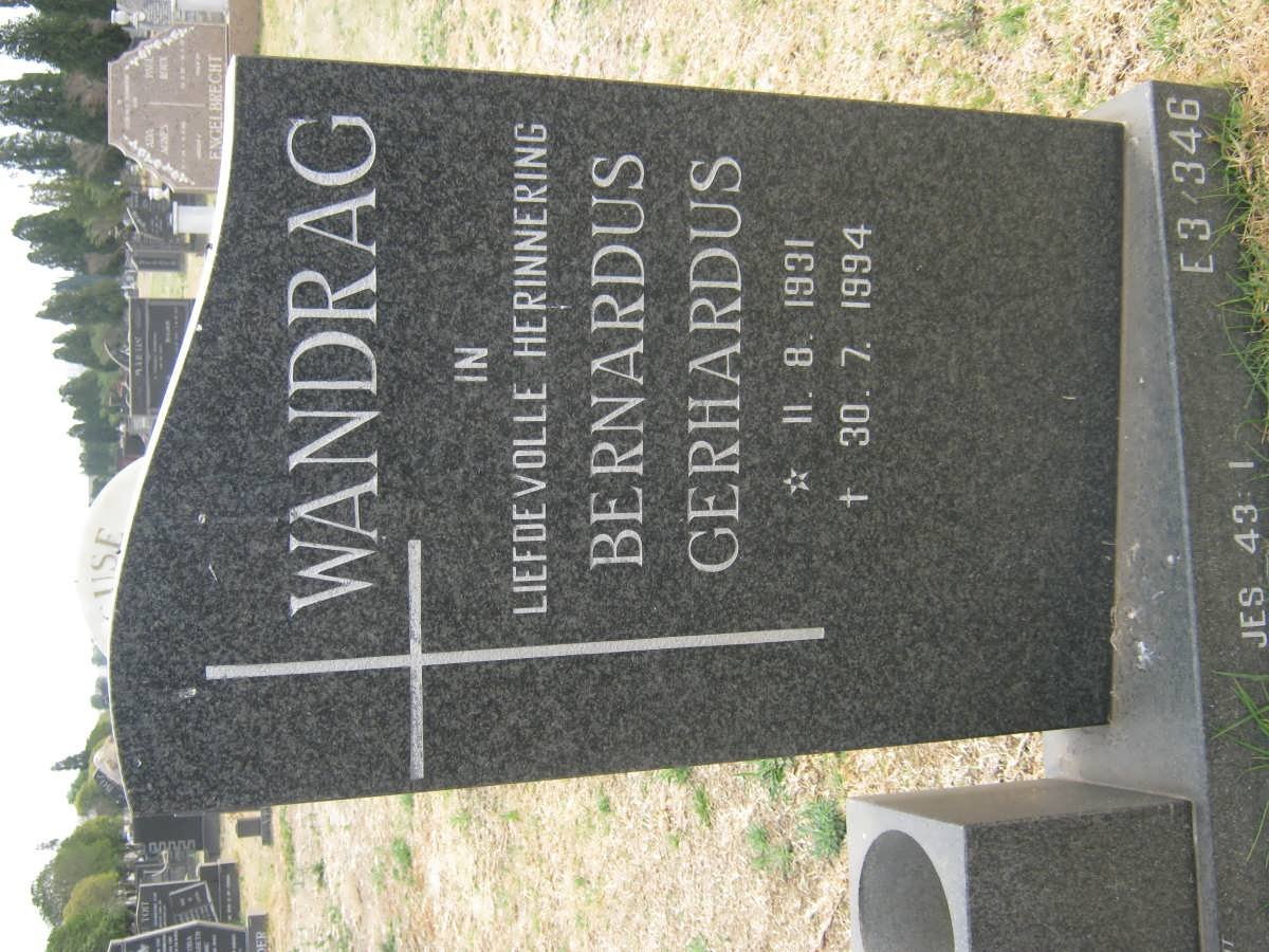 WANDRAG Bernardus Gerhardus 1931-1994