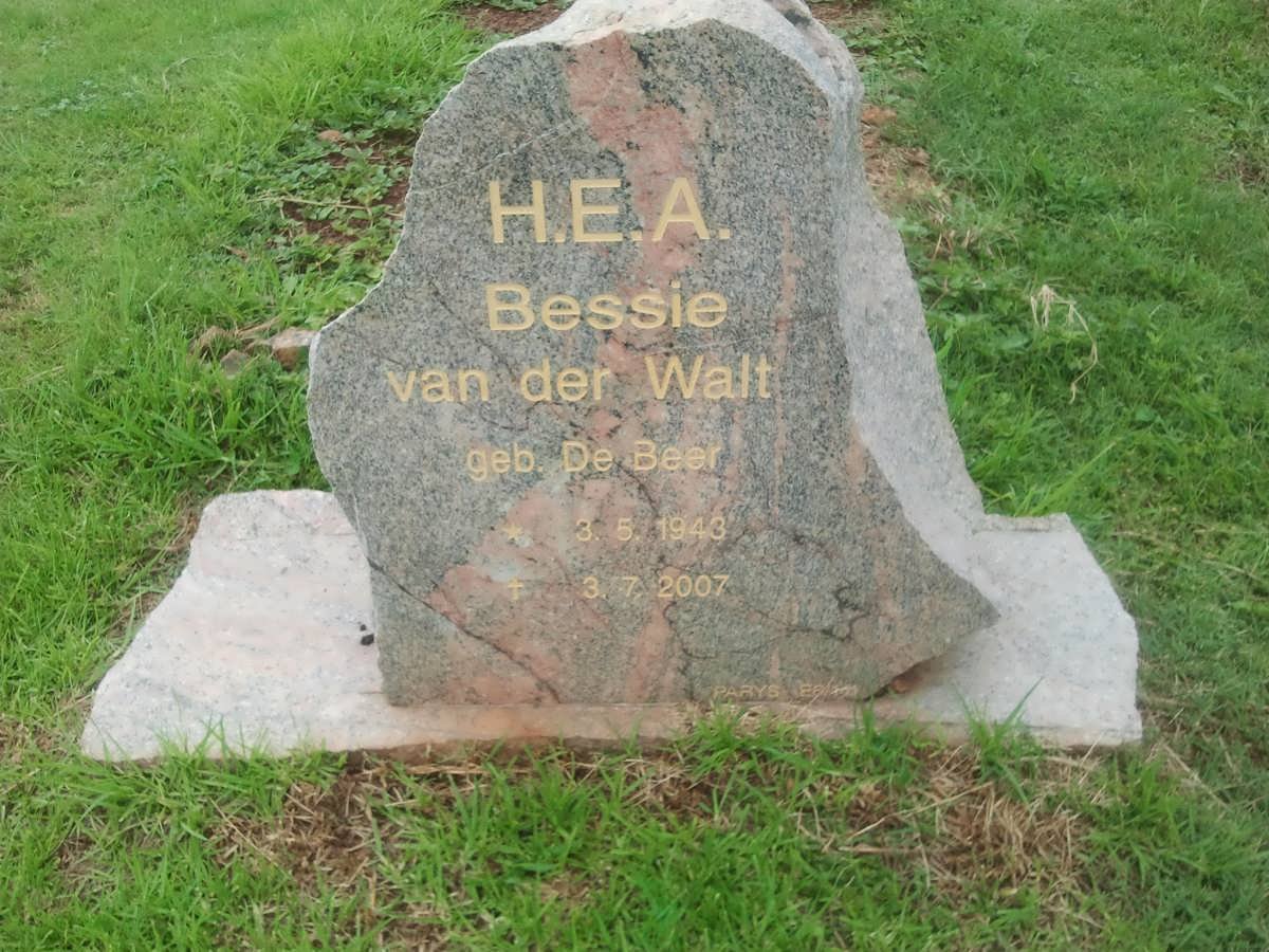 WALT H.E.A., van der nee DE BEER 1943-2007