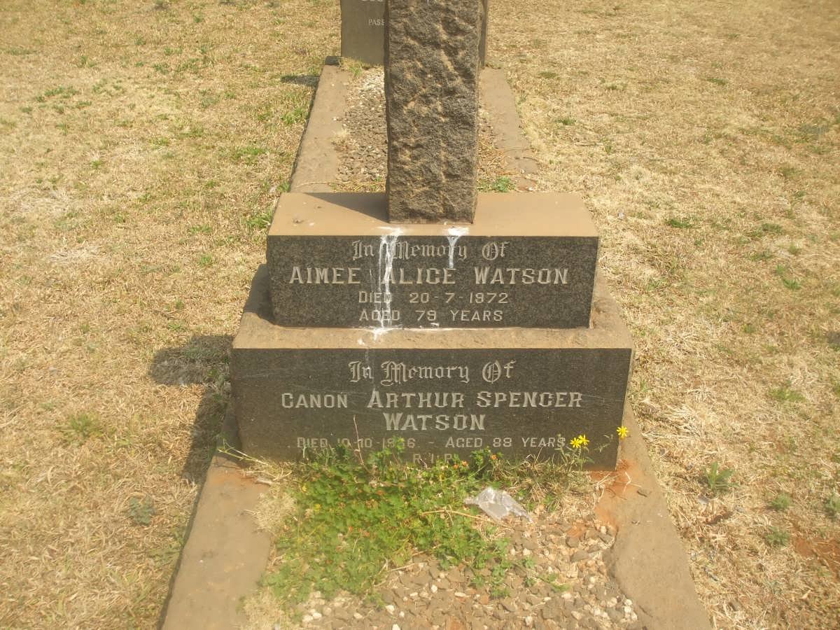 WATSON Canon Arthur Spencer -1966 &amp; Aimee Alice -1972
