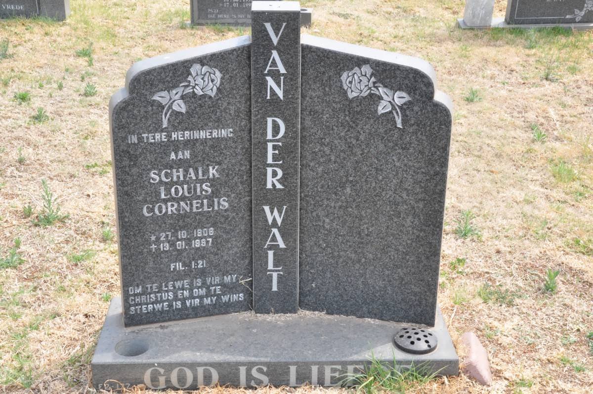 WALT Schalk Louis Cornelis, van der 1908-1997
