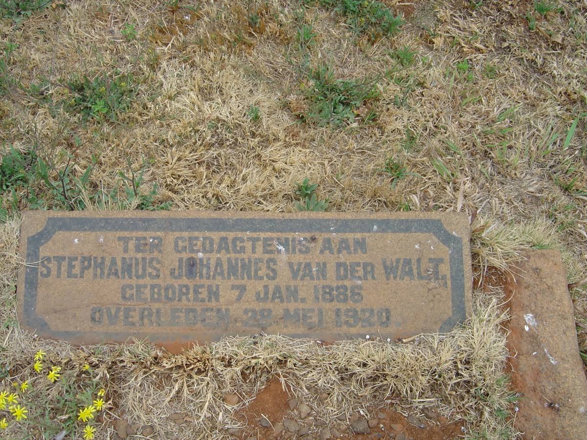 WALT Stephanus Johannes, van der 1886-1920