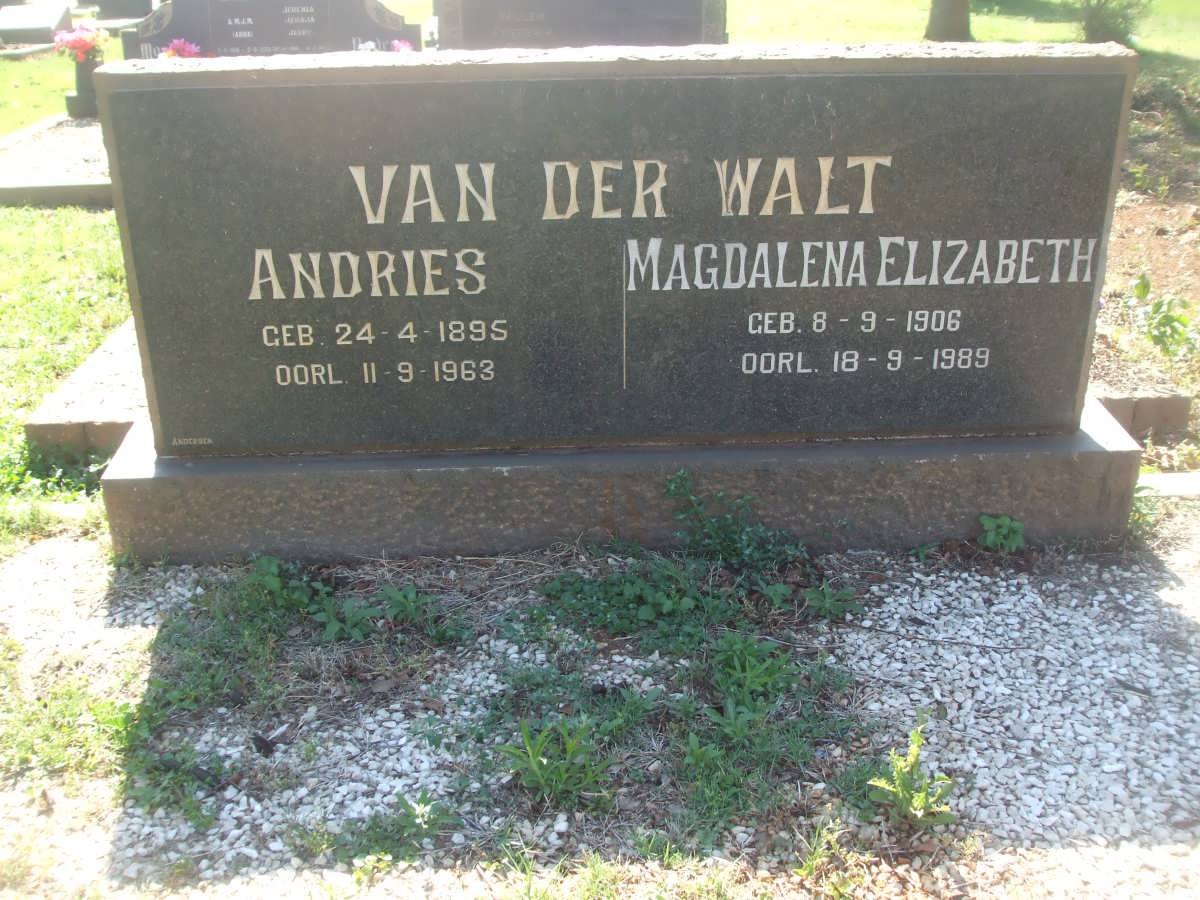 WALT Andries, van der 1895-1963 &amp; Magdalena Elizabeth 1906-1989