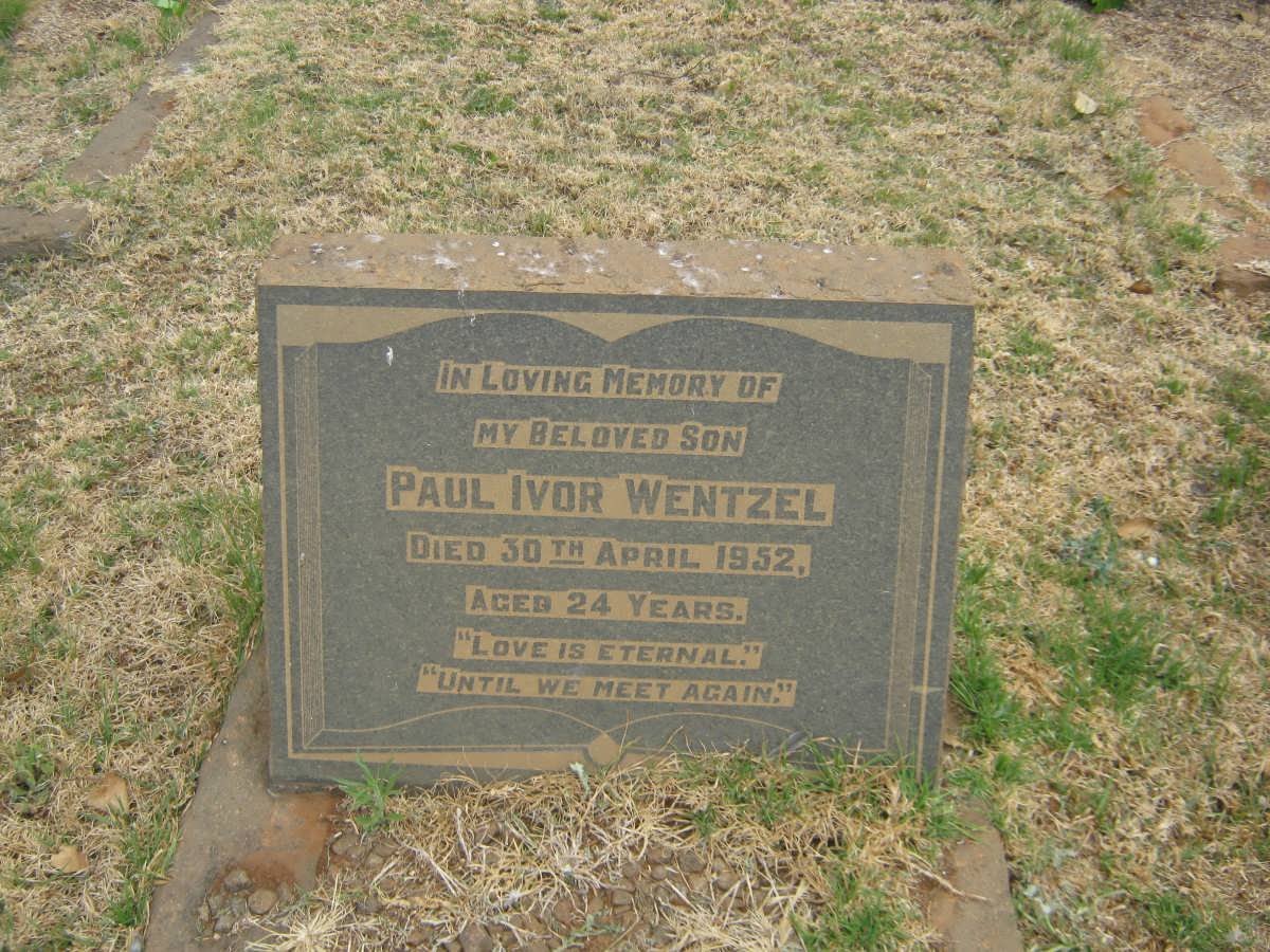 WENTZEL Paul Ivor -1952