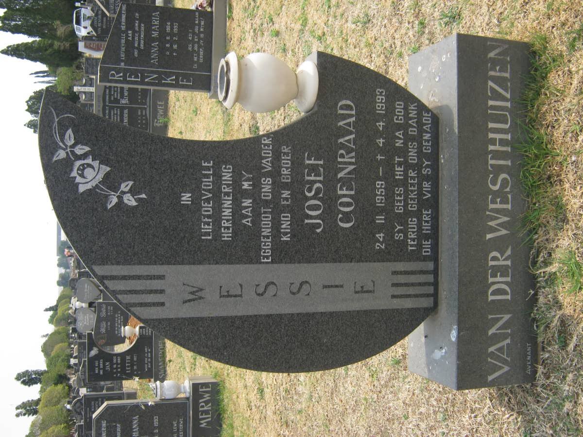 WESTHUIZEN Josef Coenraad, van der 1959-1993