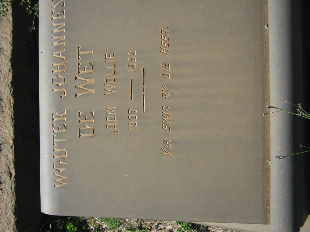 WET Wouter Johannes, de 1907-1963