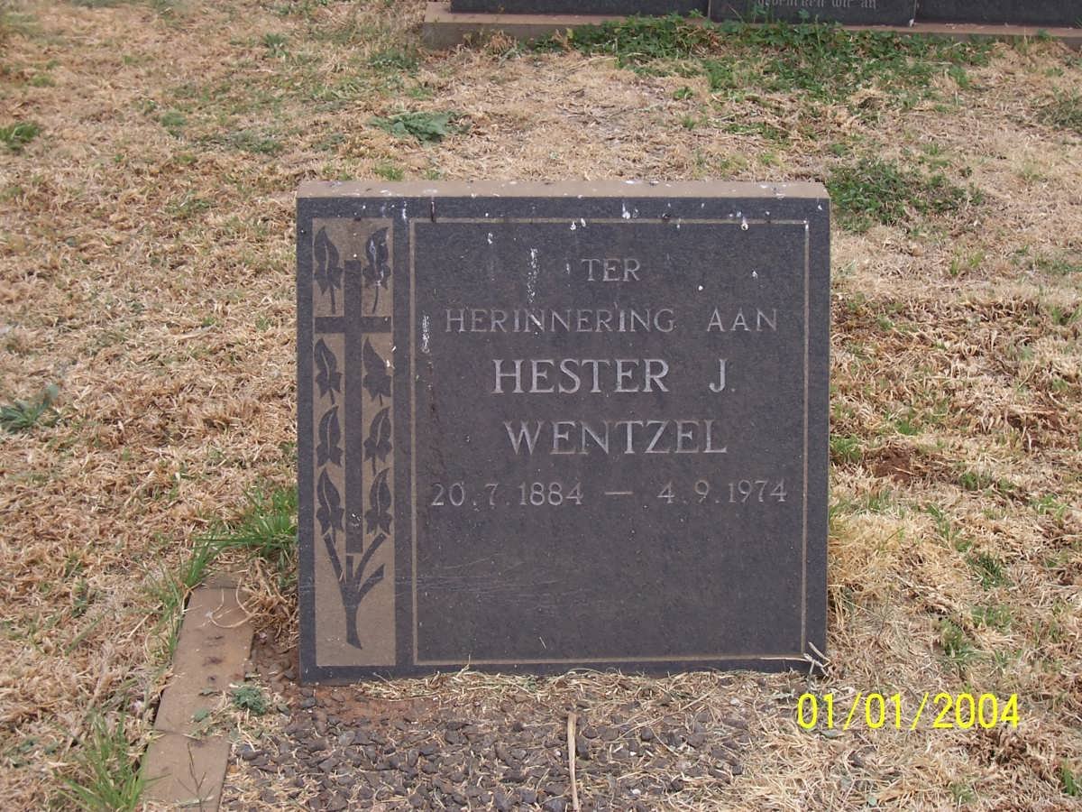 WENTZEL Hester J. 1884-1974