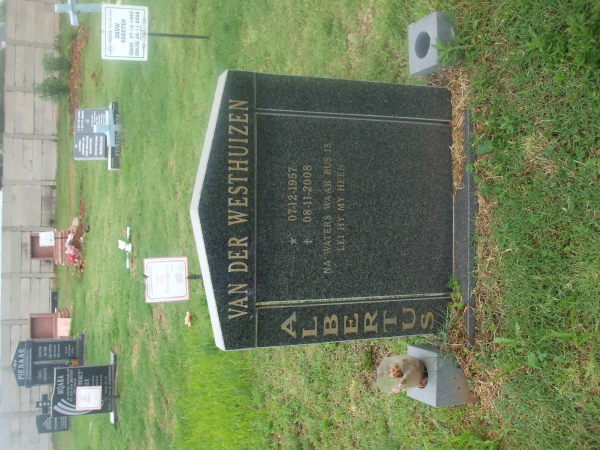 WESTHUIZEN Albertus, van der 1957-2008