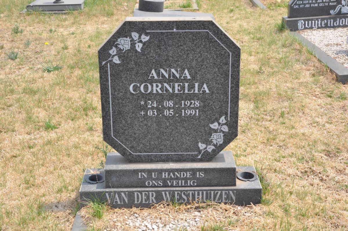 WESTHUIZEN Anna Cornelia, van der 1928-1991