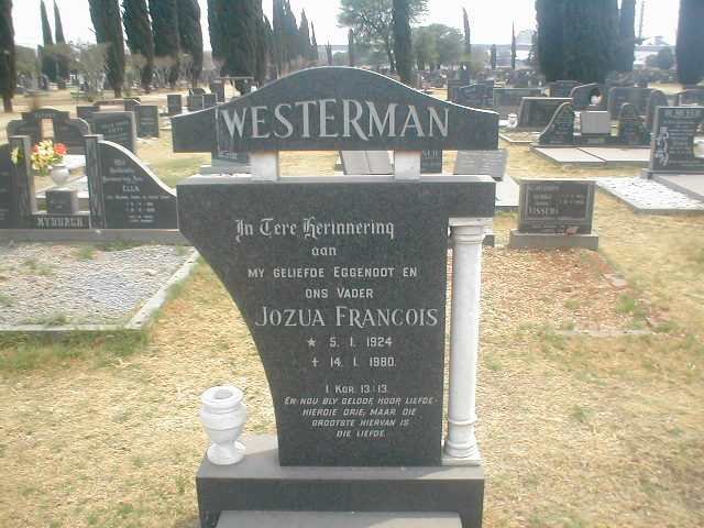 WESTERMAN Jozua Francois 1924-1980