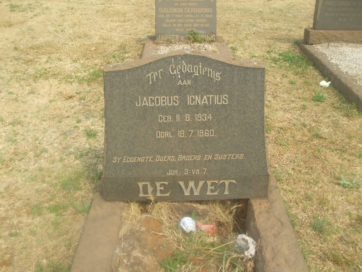 WET Jacobus Ignatius, de 1934-1960