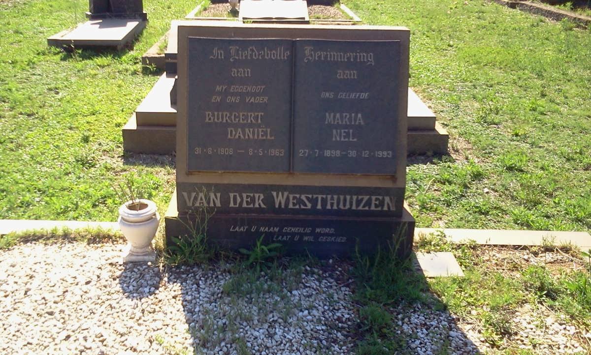WESTHUIZEN Burgert Daniël, van der 1908-1963 &amp; Maria Nel 1898-1993