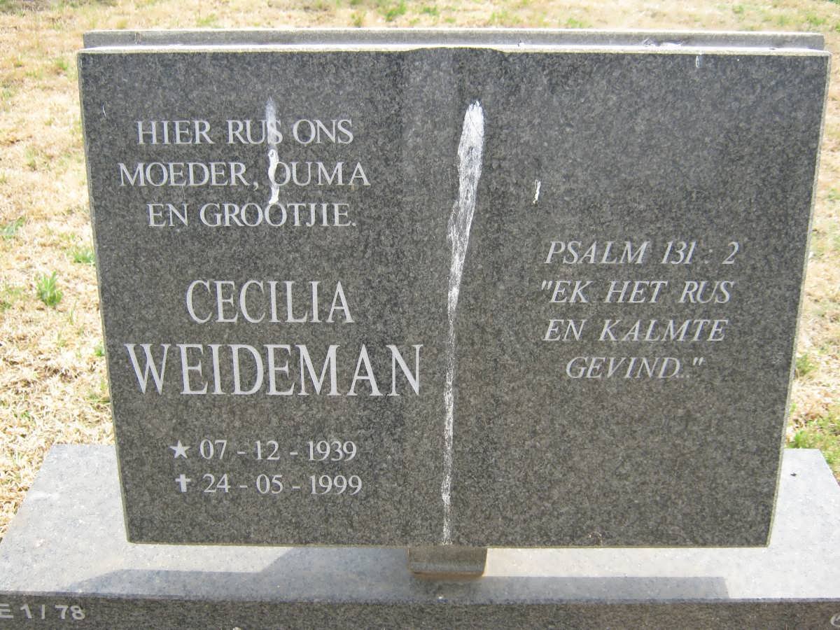 WEIDEMAN Cecilia 1939-1999