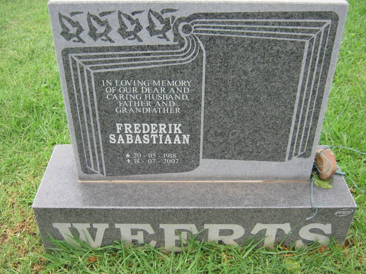 WEERTS Frederik Sabastiaan 1918-2007