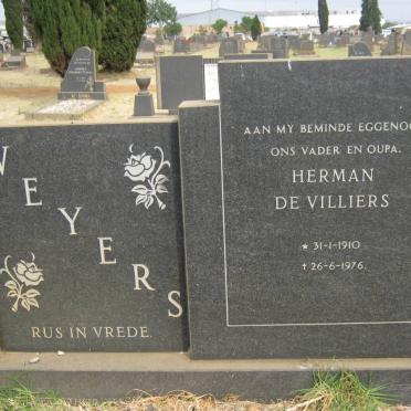 WEYERS Herman De Villiers 1910-1976