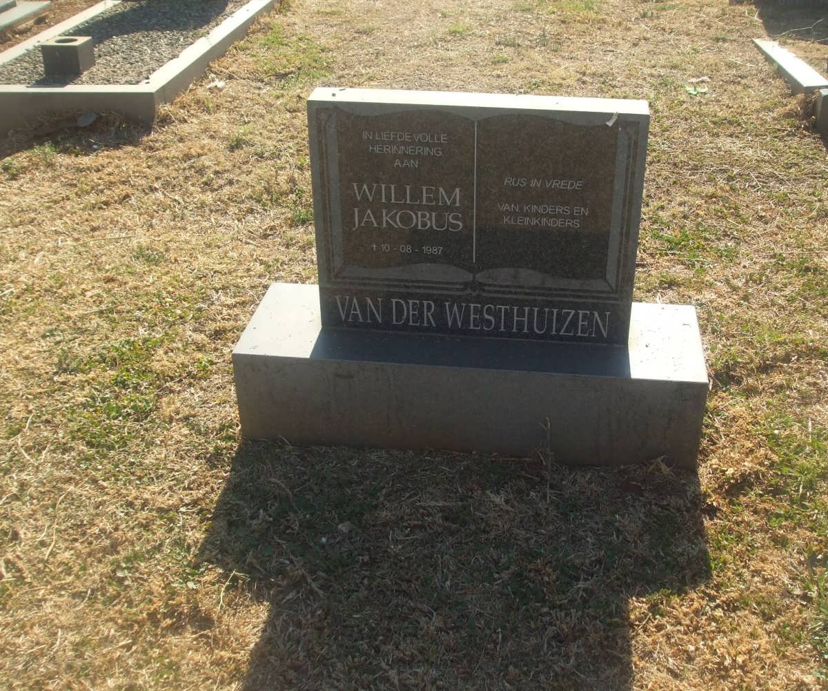WESTHUIZEN Willem Jakobus, van der -1987