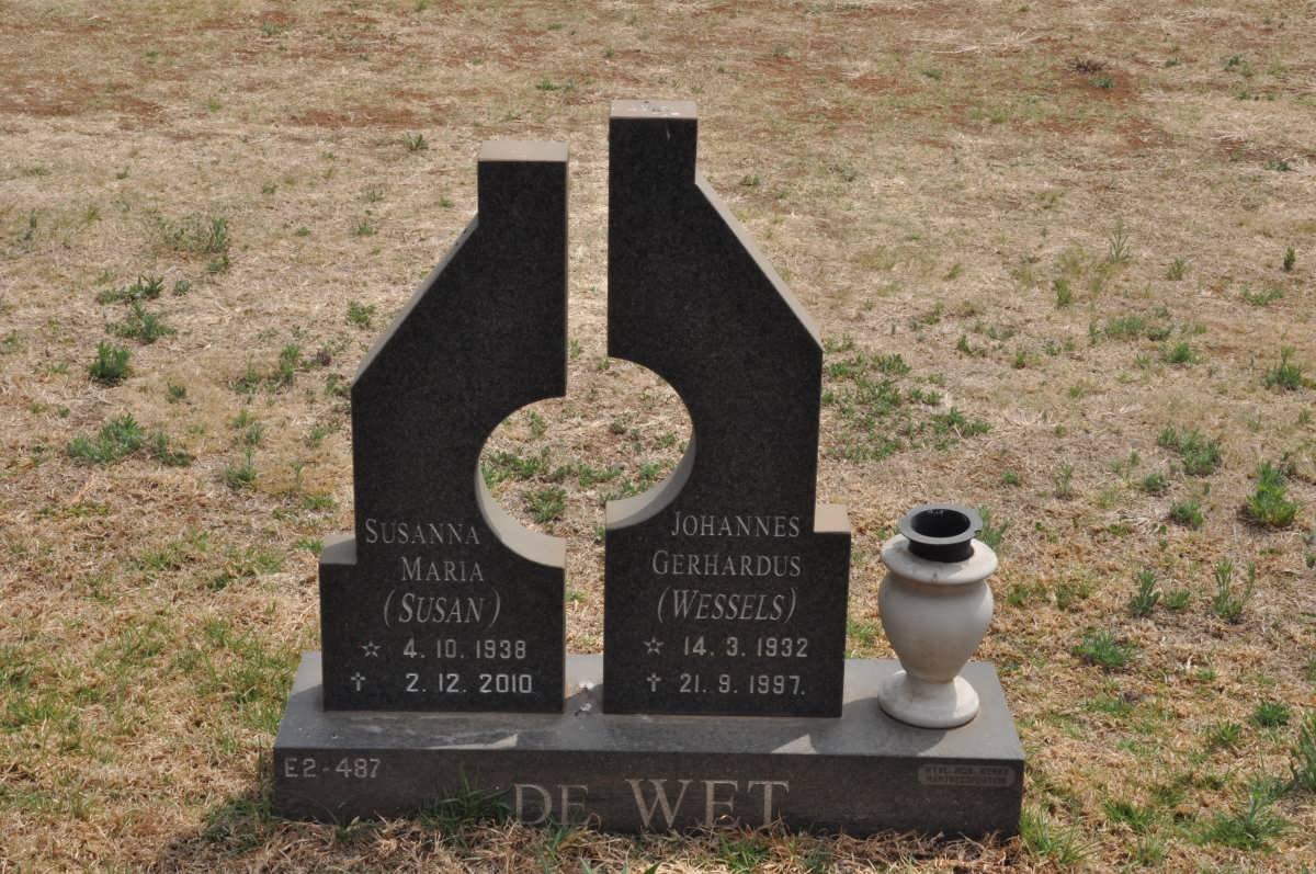 WET Johannes Gerhardus, de 1932-1997 &amp; Susanna Maria 1938-2010