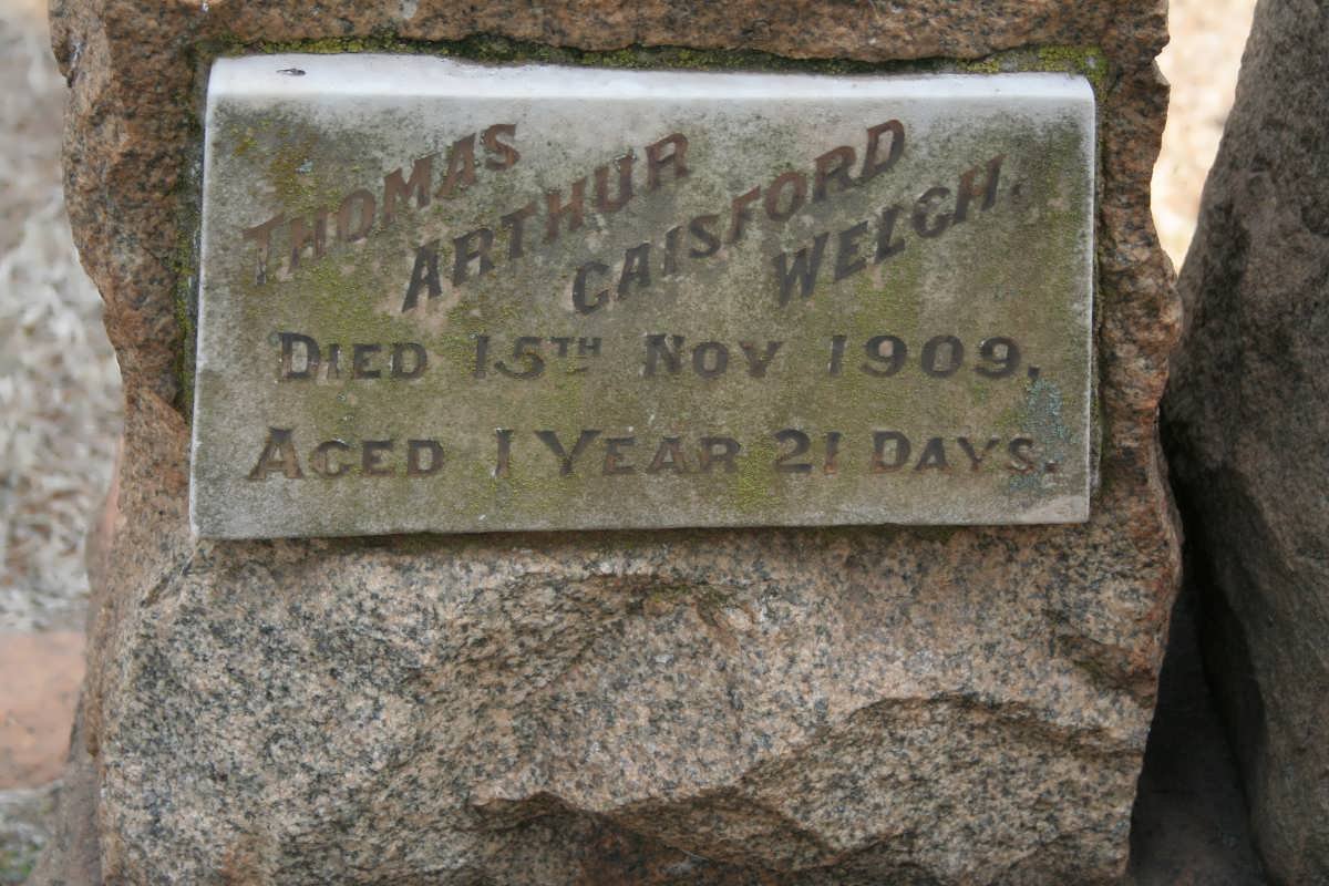 WELCH Thomas Arthur Gaisford -1909