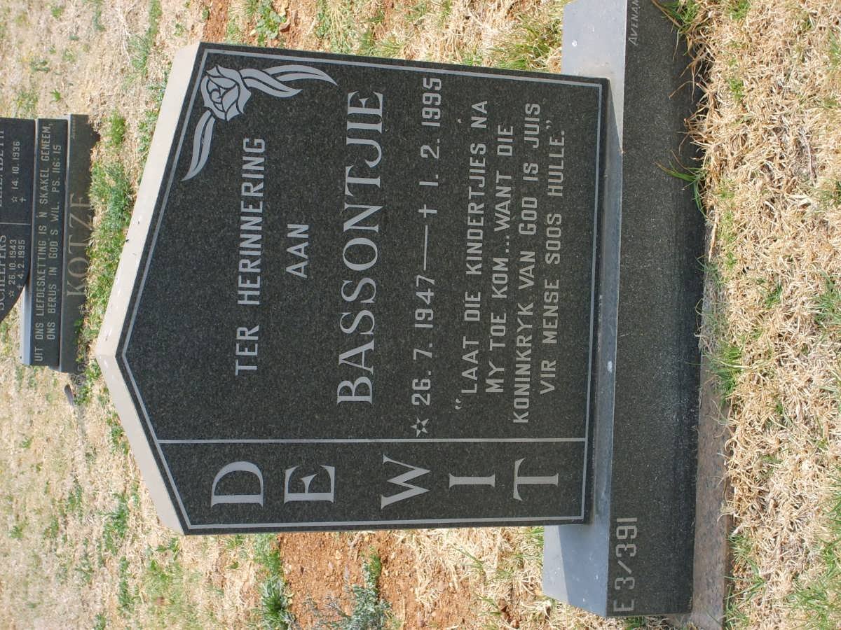 WIT Bassontjie, de 1947-1995