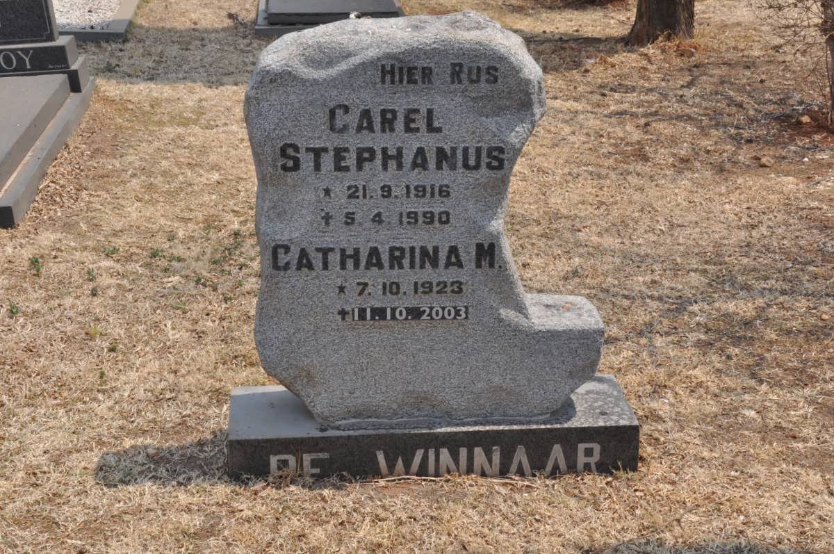 WINNAAR Carel Stephanus, de 1916-1990 &amp; Catharina M. 1923-2003