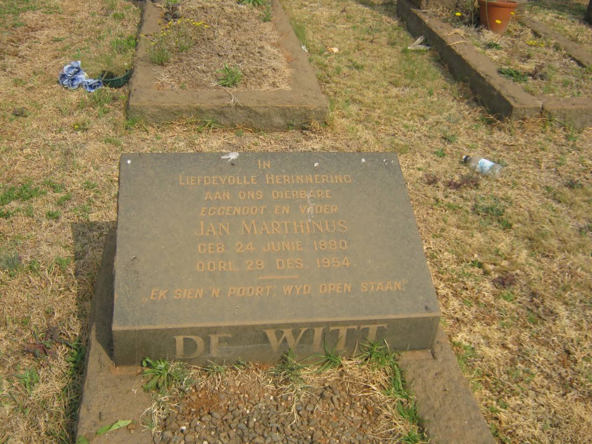 WITT Jan Marthinus, de 1880-1954