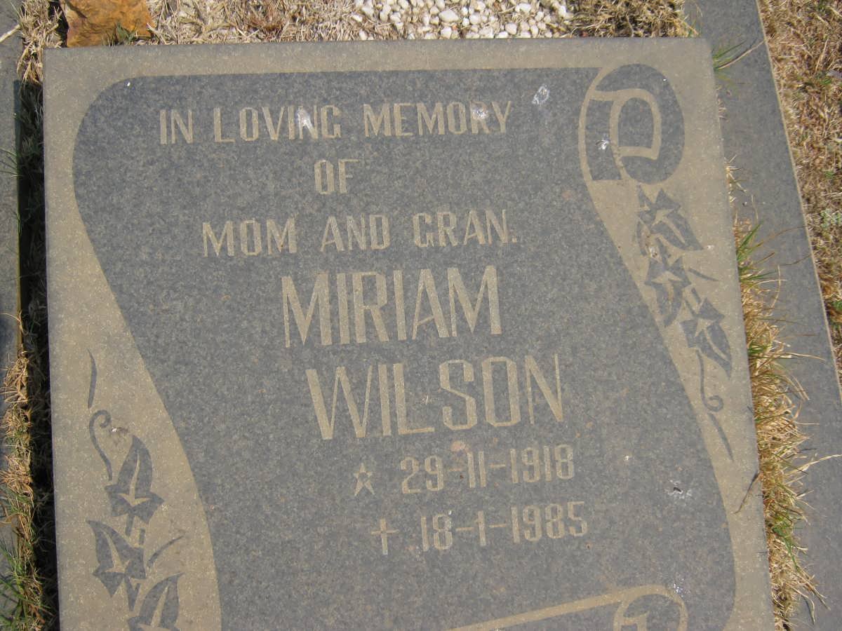 WILSON Miriam 1918-1985