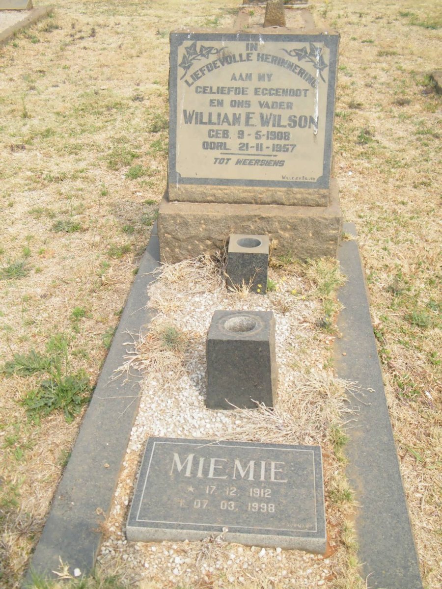 WILSON William E. 1908-1957 &amp; Miemie 1912-1998