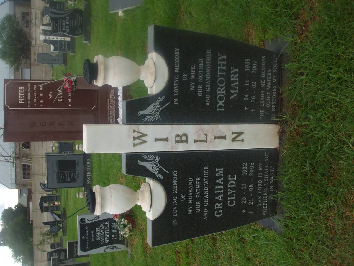 WIBLIN Graham Clyde 1932-2005 &amp; Dorothy Mary 1935-2007
