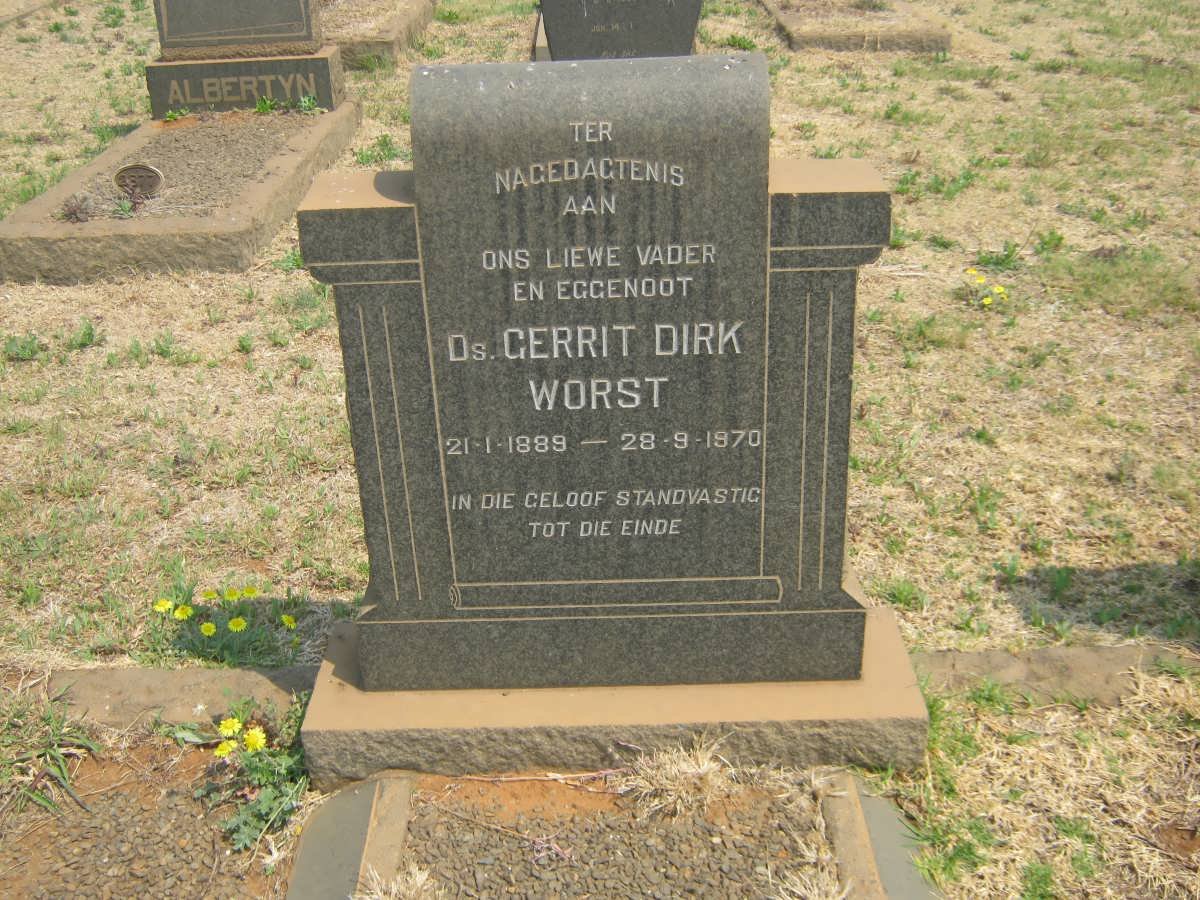 WORST Gerrit Dirk 1889-1970