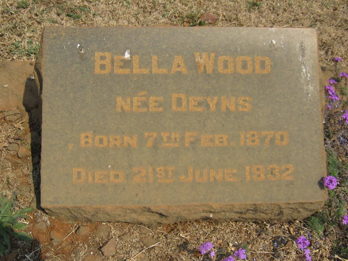 WOOD Bella nee DEYNS 1870-1932
