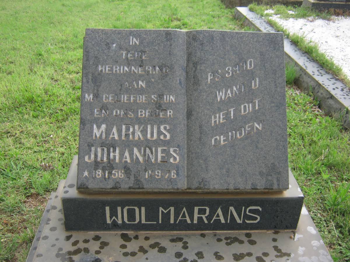 WOLMARANS Markus Johannes 1956-1976