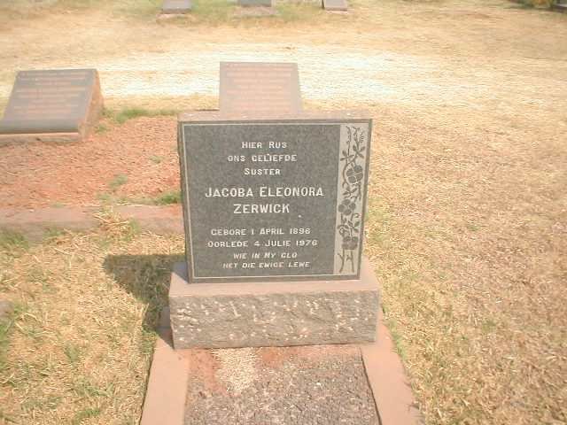 ZERWICK Jacoba Eleonora 1896-1976
