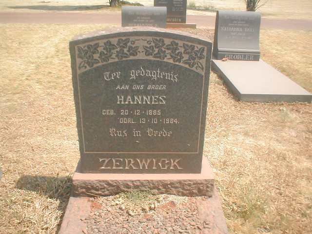 ZERWICK Hannes 1885-1984