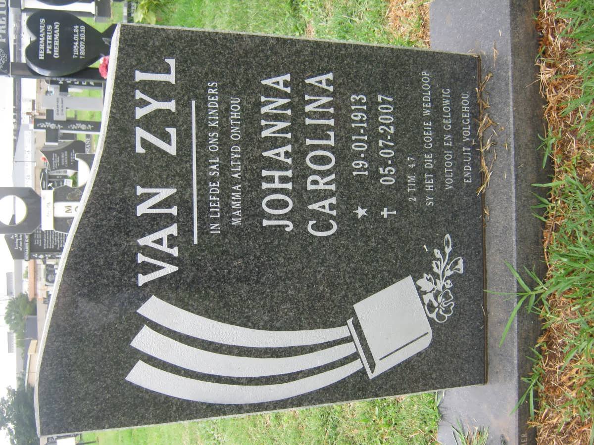 ZYL Johanna Carolina, van 1913-2007