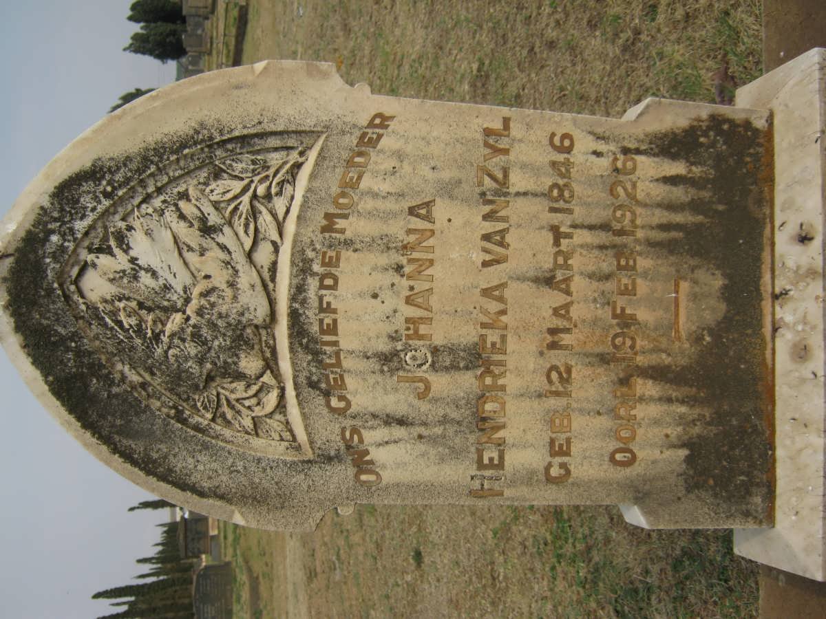 ZYL Johanna Hendrieka, van nee GERICKE 1846-1926
