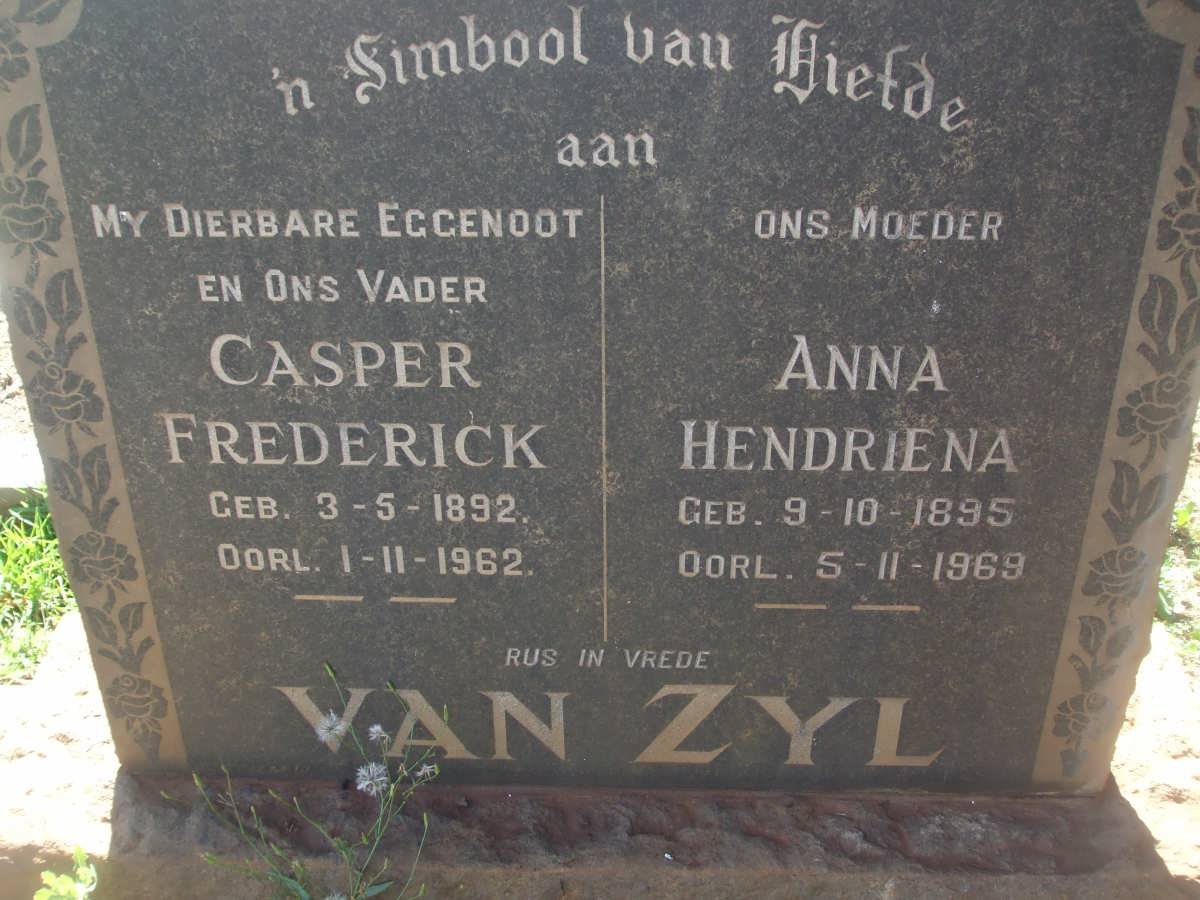 ZYL Casper Frederick, van 1892-1962 &amp; Anna Hendriena 1895-1969