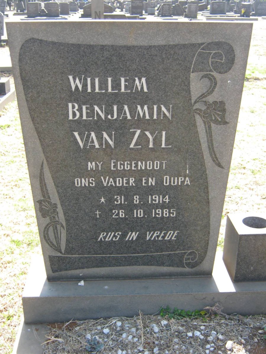 ZYL Willem Benjamin, van 1914-1985
