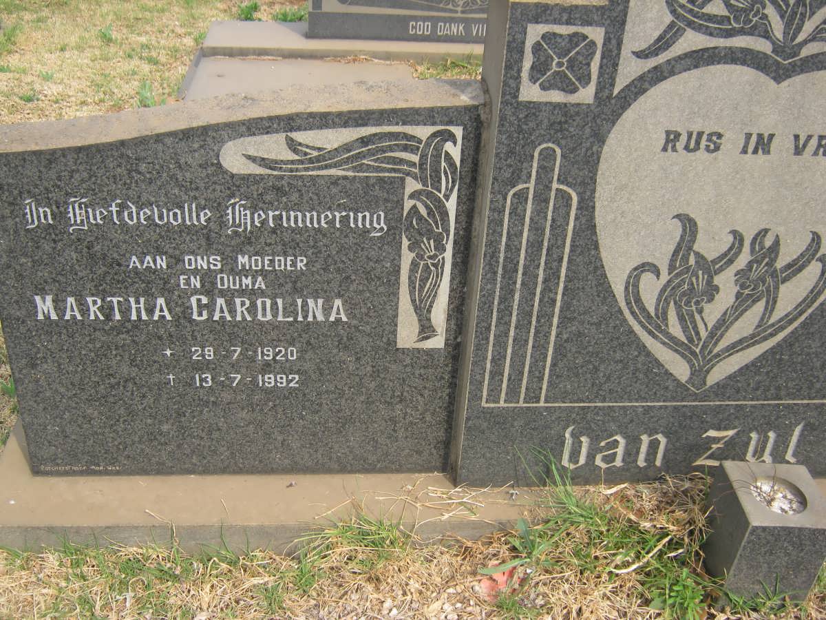 ZYL Martha Carolina, van 1920-1992