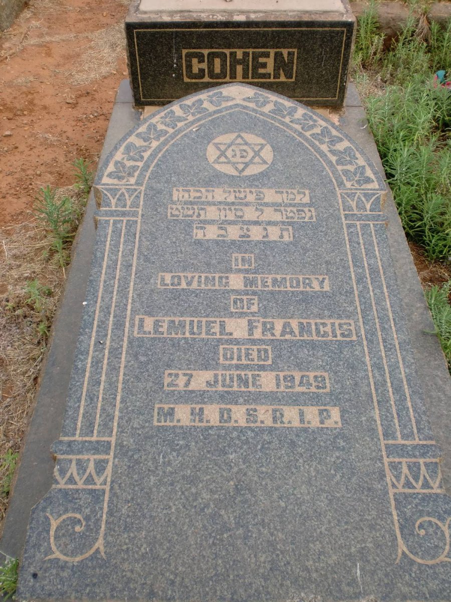 COHEN Lemuel Francis -1949