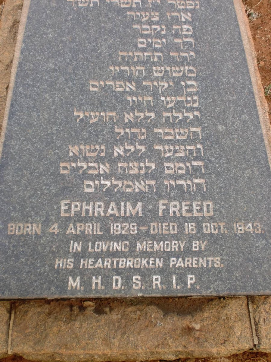 FREED Ephraim 1929-1943