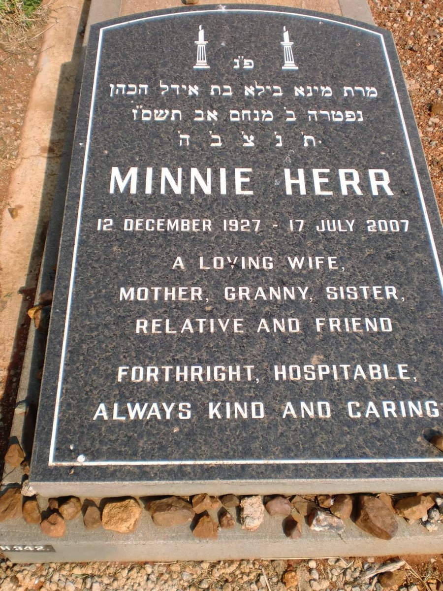 HERR Minnie 1927-2007